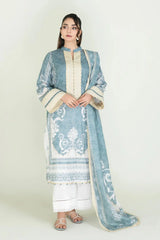 2PC Stitched Printed Lawn Shirt & Dupatta | RTW-KSD-3877 Printed KHAS STORES