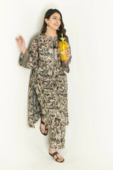 2PC Stitched Printed Lawn Shirt & Trouser | RTW-KST-3848 Printed KHAS STORES