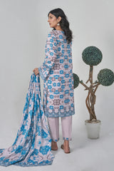 2PC Unstitched Printed Lawn Shirt and Dupatta KSD-3112 Printed KHAS STORES