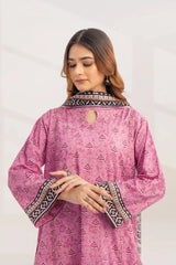 2PC Unstitched Printed Lawn Shirt and Dupatta KSD-3224 Printed KHAS STORES