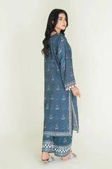 2PC Unstitched Printed Lawn Shirt and Trouser I KST-3833 Printed KHAS STORES