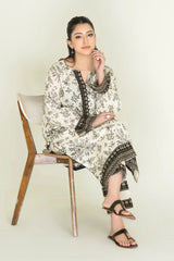2PC Unstitched Printed Lawn Shirt and Trouser I KST-3836 Printed KHAS STORES