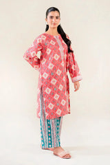 2PC Unstitched Printed Lawn Shirt and Trouser I KST-3842 Printed KHAS STORES