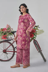 2PC Unstitched Printed Lawn Shirt and Trouser KST-3123 Printed KHAS STORES