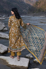 3PC Embroidered Unstitched Lawn Suit KC-3194 Embroidered KHAS STORES