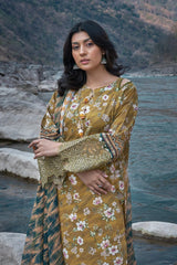 3PC Embroidered Unstitched Lawn Suit KC-3194 Embroidered KHAS STORES