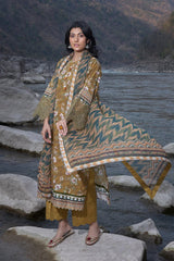 3PC Embroidered Unstitched Lawn Suit KC-3194 Embroidered KHAS STORES