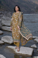 3PC Embroidered Unstitched Lawn Suit KC-3194 Embroidered KHAS STORES