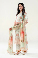 3PC Embroidered Unstitched Lawn Suit | KC-3775 Embroidered KHAS STORES