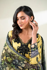 3PC Embroidered Unstitched Lawn Suit | KC-3778 Embroidered KHAS STORES