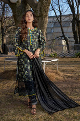 3PC Embroidered Unstitched Lawn Suit KCE-3219 Embroidered KHAS STORES
