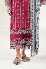 3PC Embroidered Unstitched Lawn Suit | KCE-3807 Embroidered KHAS STORES