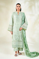 3PC Embroidered Unstitched Lawn Suit | KCE-3808 Embroidered KHAS STORES