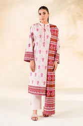3PC Embroidered Unstitched Lawn Suit | KL-3782 Embroidered KHAS STORES