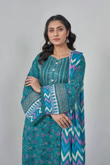 3PC Stitched Embroidered Lawn Suit KL-RTW-3075 KHAS STORES