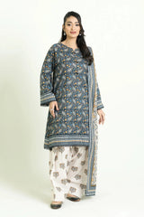 3PC Unstitched Printed Lawn Suit | KLA-3714 Printed KHAS STORES