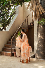 Printed - Lawn - 3pc - D144 - Tarracotta