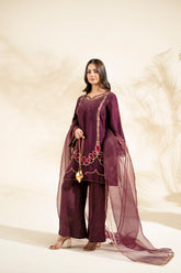 PLUM ROYALE | 3PC STITCHED
