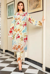2 Pc Printed Linen Unstitched Suit IP-211