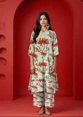 2 Pc Printed Linen Unstitched Suit IP-205