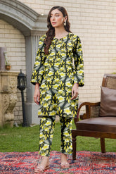 2 Pc Printed Linen Unstitched Suit IP-208