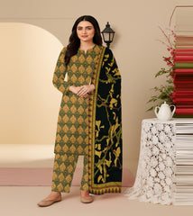 PRINTED KHADDAR WITH WOOL SHAWL 3 PCS SUIT IP-0014