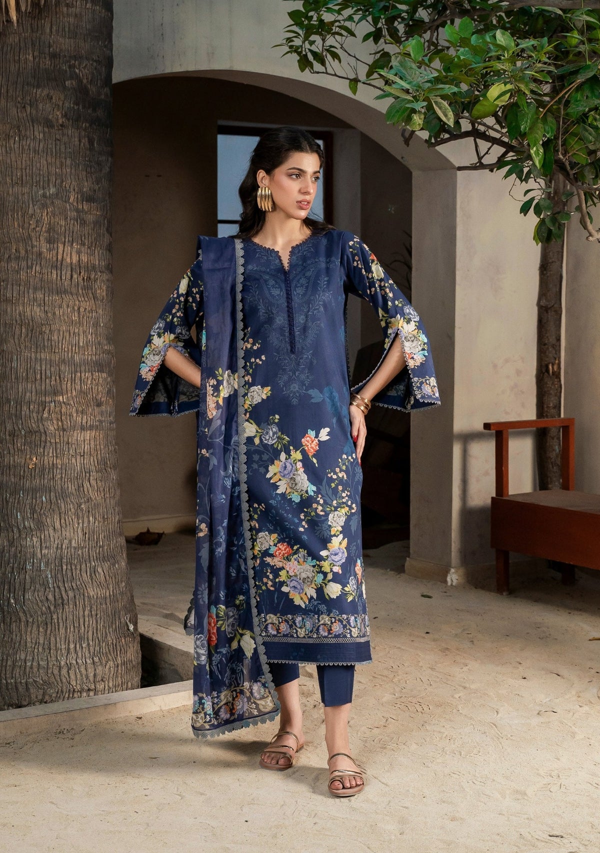 Printed - Lawn - 3pc - D142 - Blueberry