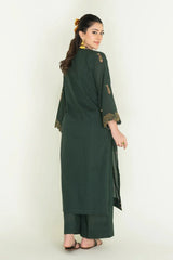 2PC Stitched Embroidered Lawn Shirt & Trouser | RKTE-3858 Embroidered KHAS STORES 
