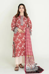 2PC Stitched Printed Lawn Shirt & Dupatta | RTW-KSD-3872 Printed KHAS STORES 
