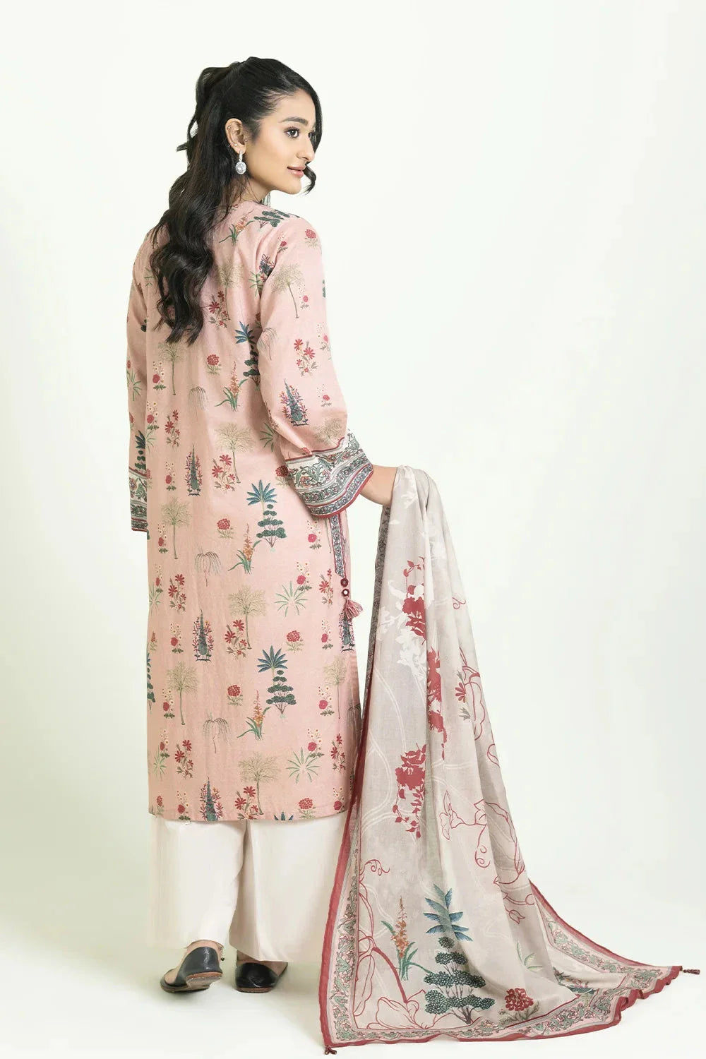 2PC Stitched Printed Lawn Shirt & Dupatta | RTW-KSD-3873 Printed KHAS STORES 