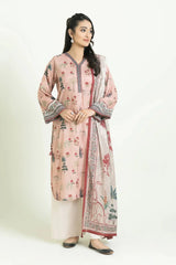 2PC Stitched Printed Lawn Shirt & Dupatta | RTW-KSD-3873 Printed KHAS STORES 