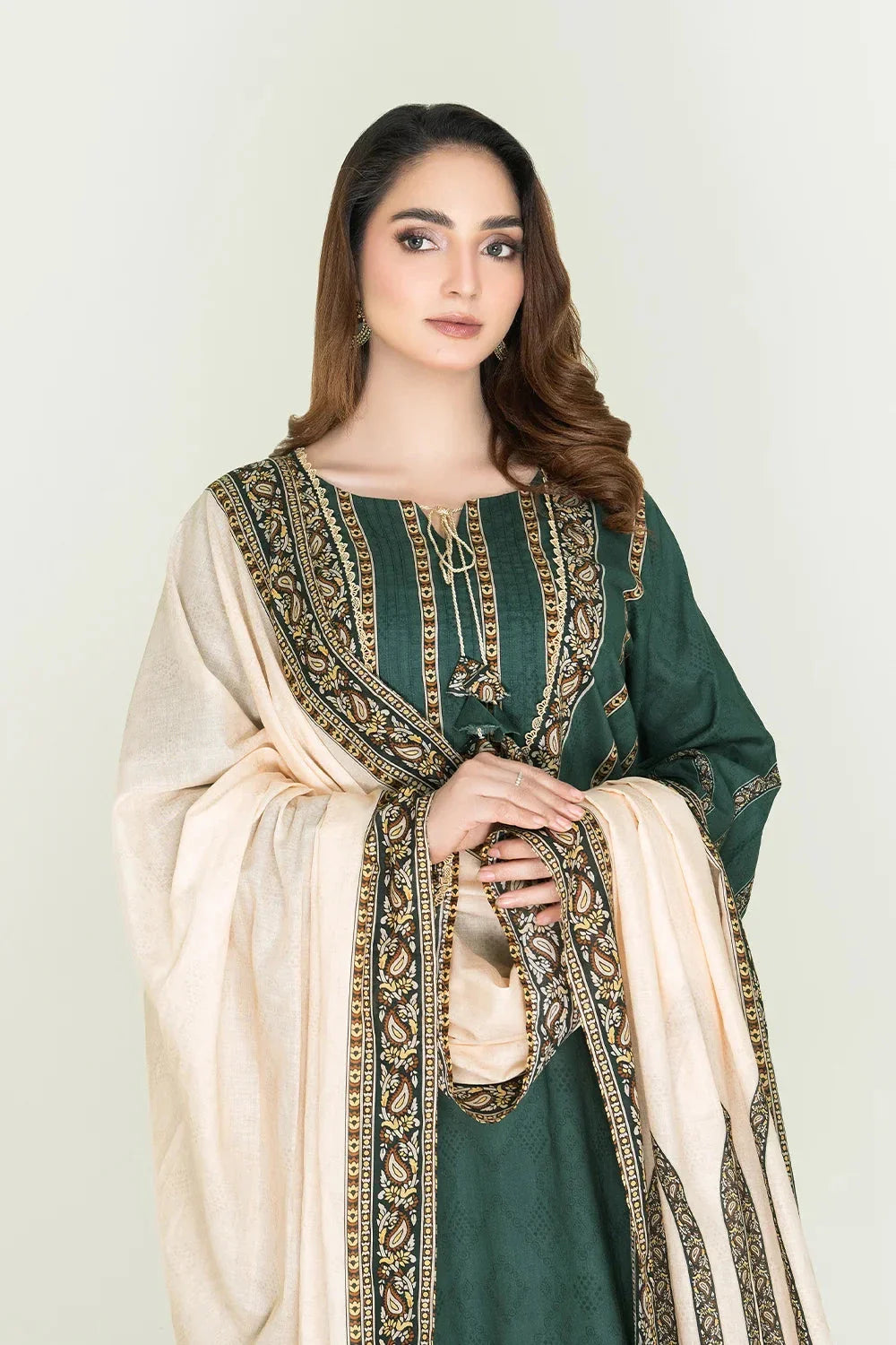 2PC Stitched Printed Lawn Shirt & Dupatta | RTW-KSD-3875 Printed KHAS STORES 