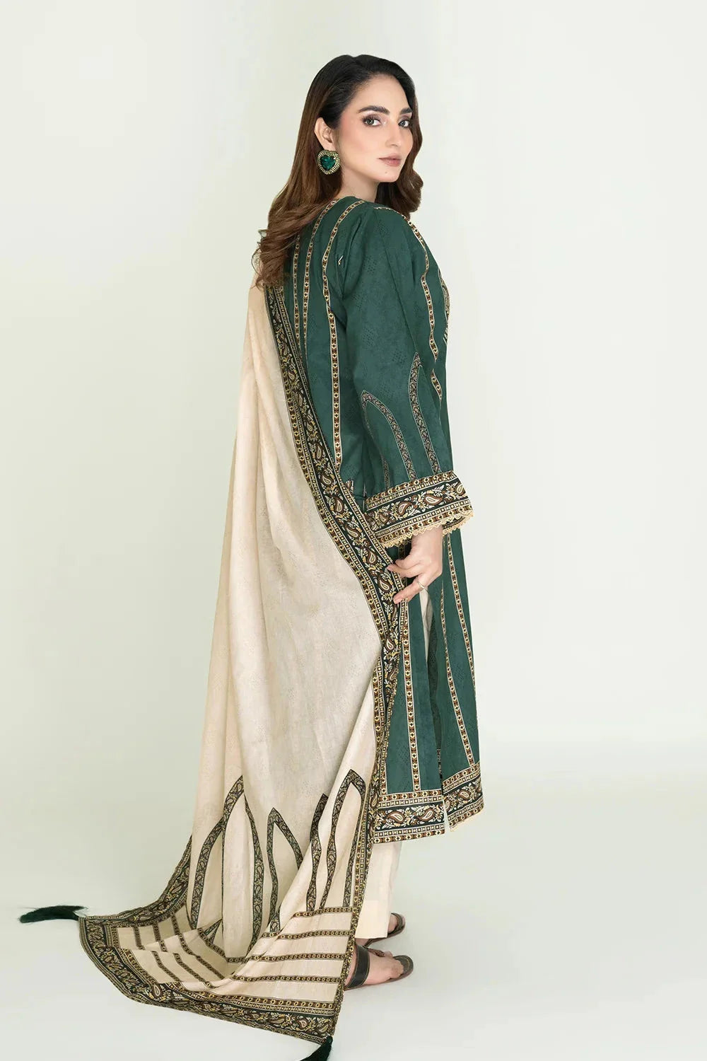 2PC Stitched Printed Lawn Shirt & Dupatta | RTW-KSD-3875 Printed KHAS STORES 