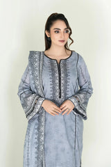 2PC Stitched Printed Lawn Shirt & Dupatta | RTW-KSD-3876 Printed KHAS STORES 