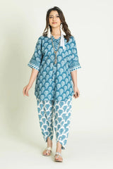 2PC Stitched Printed Lawn Shirt & Trouser | RTW-KST-3463 Printed KHAS STORES 