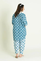 2PC Stitched Printed Lawn Shirt & Trouser | RTW-KST-3463 Printed KHAS STORES 
