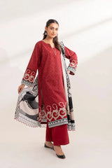 2PC Unstitched Printed Lawn Shirt and Dupatta KSD-3231 Printed KHAS STORES 