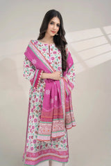 2PC Unstitched Printed Lawn Shirt and Dupatta KSD-3379 Printed KHAS STORES 