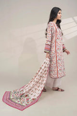 2PC Unstitched Printed Lawn Shirt and Dupatta KSD-3382 Printed KHAS STORES 