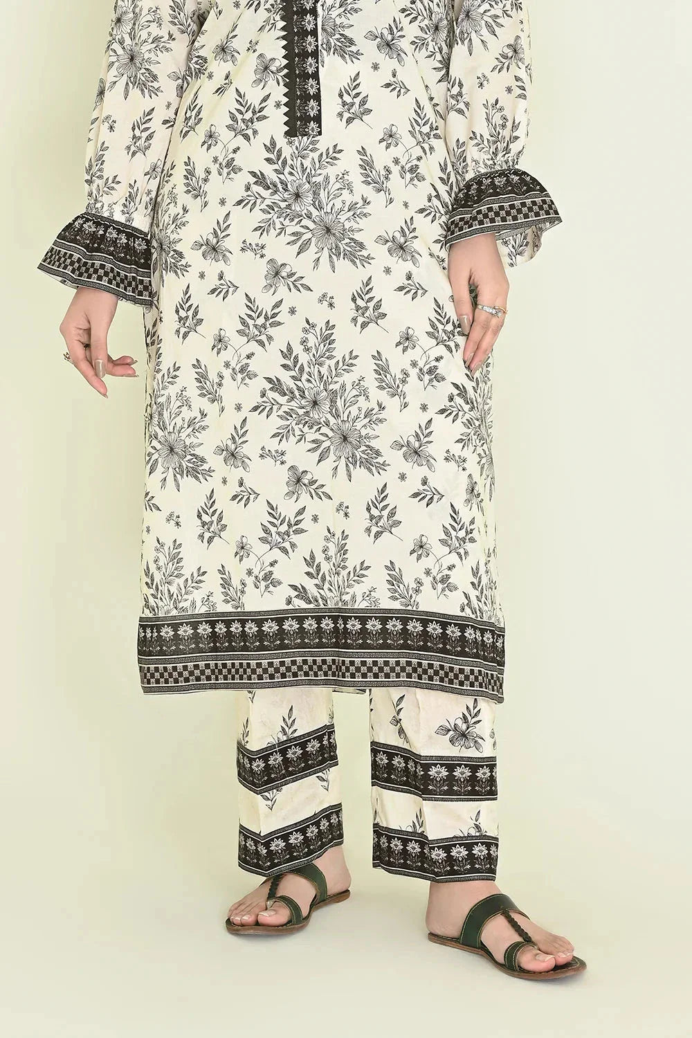 2PC Unstitched Printed Lawn Shirt and Trouser I KST-3836 Printed KHAS STORES 