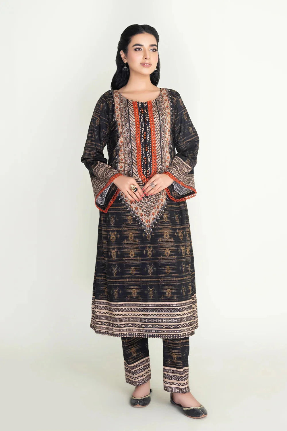 2PC Unstitched Printed Lawn Shirt and Trouser I KST-3838 Printed KHAS STORES 