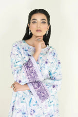 2PC Unstitched Printed Lawn Shirt and Trouser KST-3459 Printed KHAS STORES 