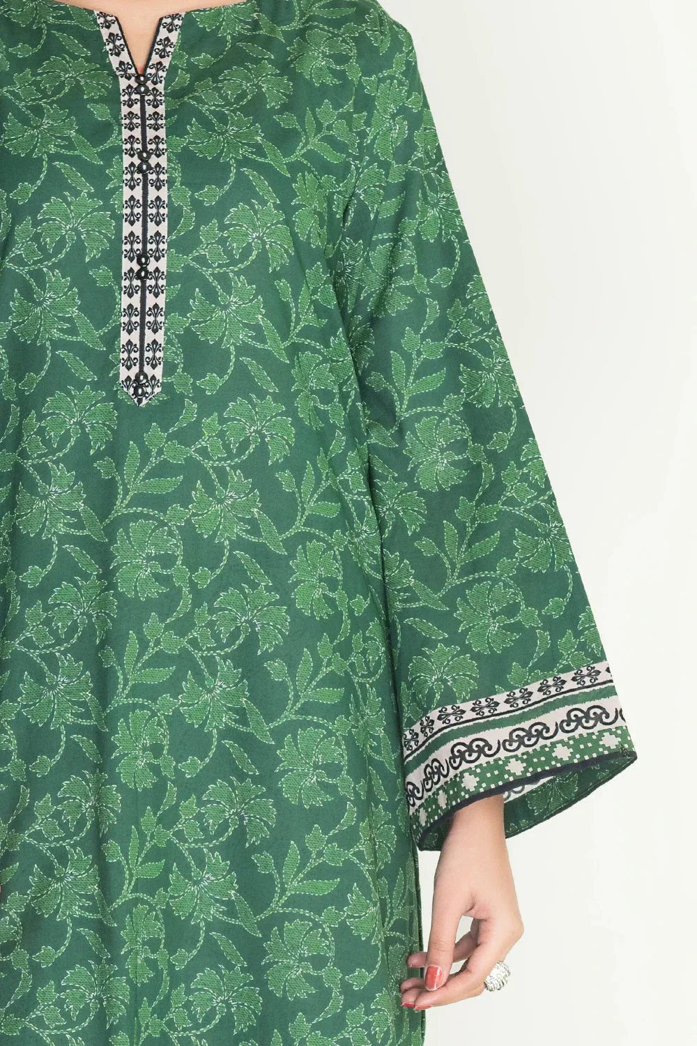2PC Unstitched Printed Lawn Shirt and Trouser KST-3464 Printed KHAS STORES 