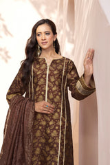 3 Pcs Unstitched EMB Faux Silk SUIT KFS-2330 KHAS STORES 