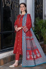 3PC Embroidered Unstitched Khaddar Suit KKE-2983 Embroidered KHAS STORES 