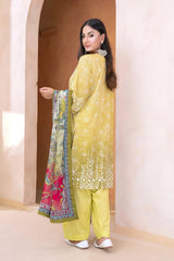 3PC Embroidered Unstitched Lawn Suit KC-3323 Embroidered KHAS STORES 