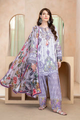 3PC Embroidered Unstitched Lawn Suit KC-3324 Embroidered KHAS STORES 
