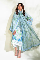 3PC Embroidered Unstitched Lawn Suit | KC-3774 Embroidered KHAS STORES 