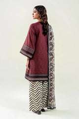 3PC Embroidered Unstitched Lawn Suit | KC-3776 Embroidered KHAS STORES 
