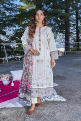 3PC Embroidered Unstitched Lawn Suit KCE-3170 Embroidered KHAS STORES 